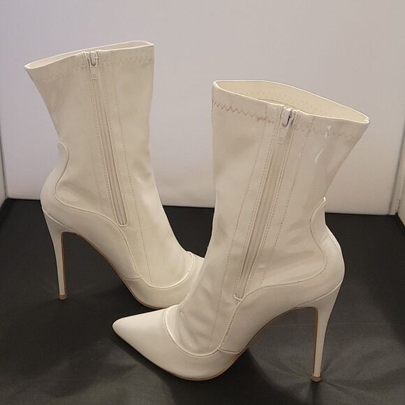 BRAND NEW PRETTYLITTLETHING POINTED TOE ANKLE  STILETTO HEELS SIDE ZIPPER  BOOT - Picture 6 of 16